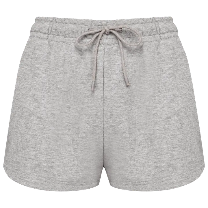 Umweltfreundliche Shorts aus gebürstetem Molton für Damen Oxford Grey