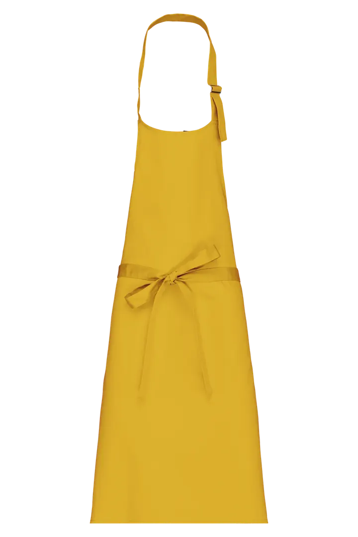 Tablier polycoton sans poche Mustard