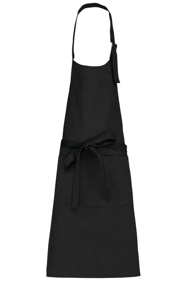 Tablier coton lavage haute température Black