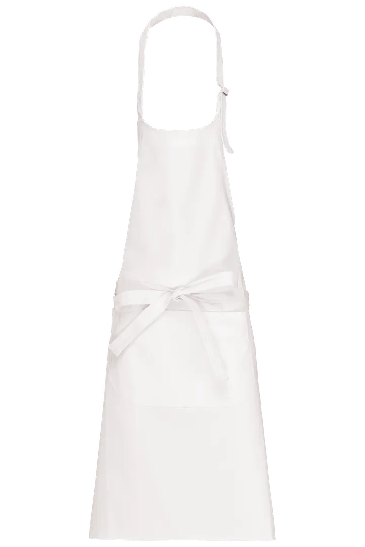 Tablier coton lavage haute température White