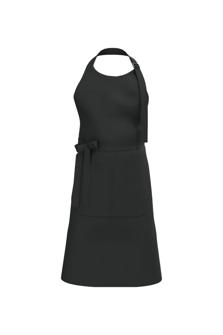 Bio-Baumwolle Schürze mit Tasche Black