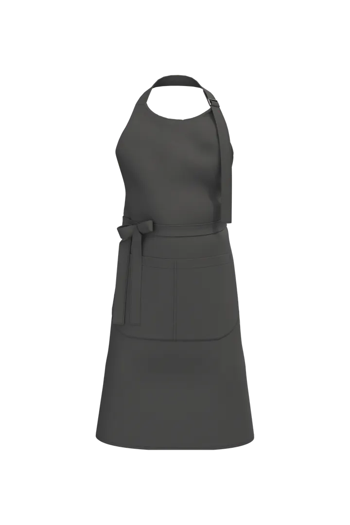 Bio-Baumwolle Schürze mit Tasche Dark Grey