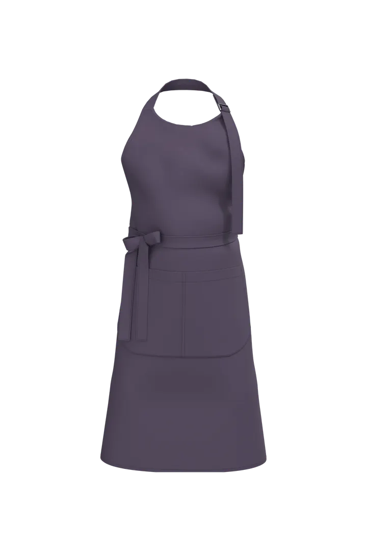 Bio-Baumwolle Schürze mit Tasche Deep Plum