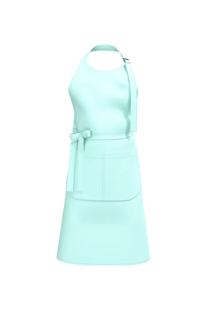 Bio-Baumwolle Schürze mit Tasche Ice Mint