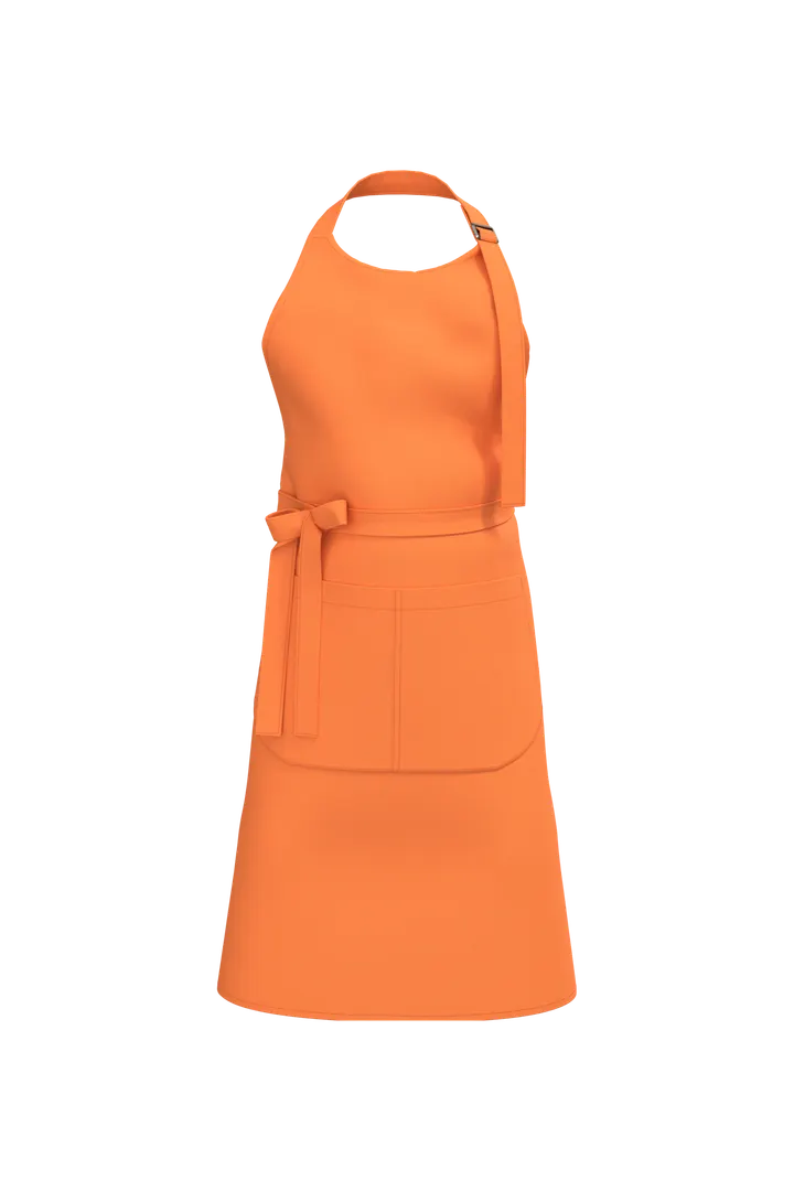 Bio-Baumwolle Schürze mit Tasche Light Orange