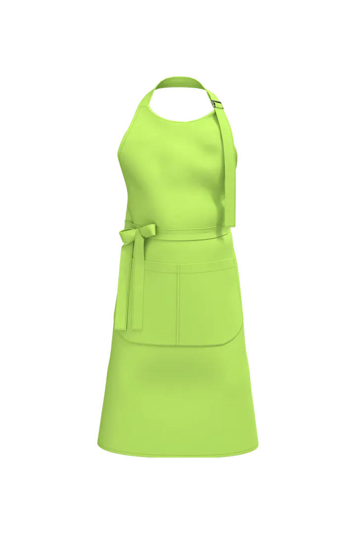 Bio-Baumwolle Schürze mit Tasche Lime