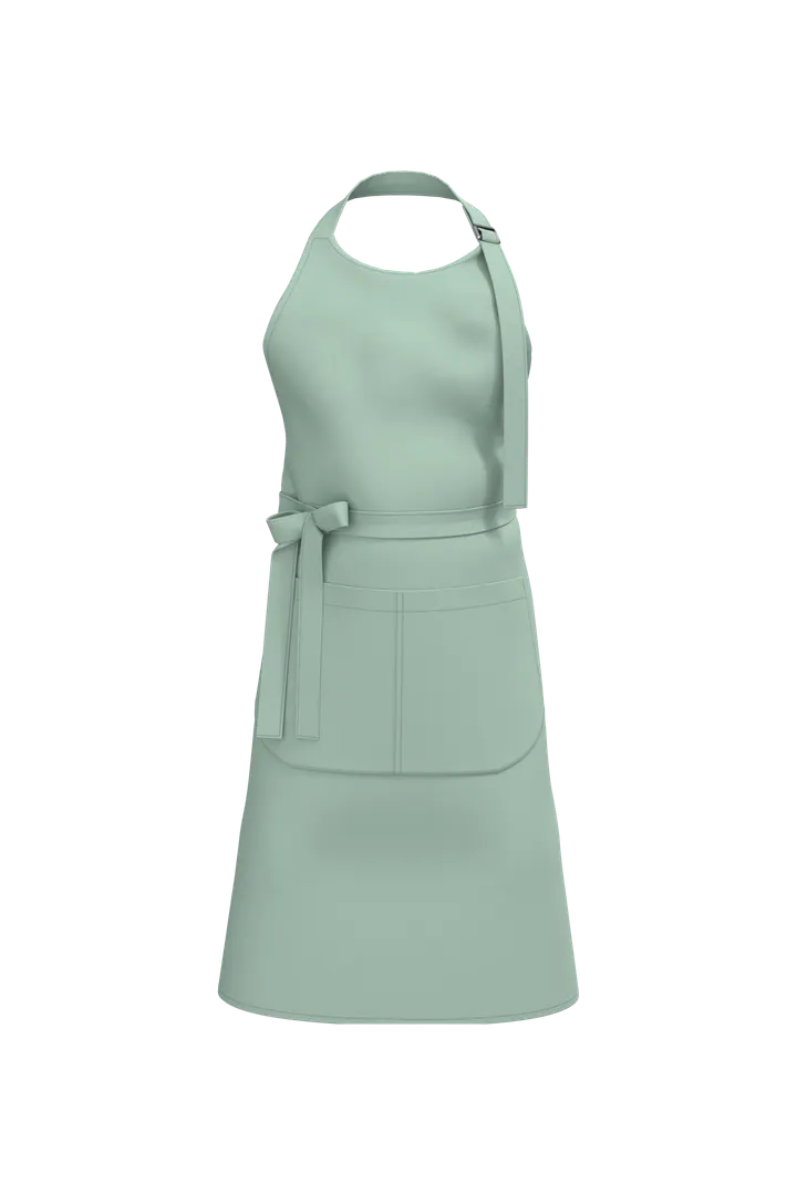 Bio-Baumwolle Schürze mit Tasche Sage