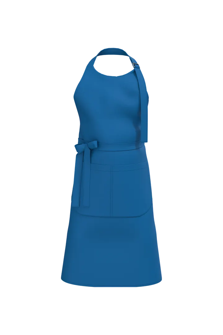 Bio-Baumwolle Schürze mit Tasche Sea Blue