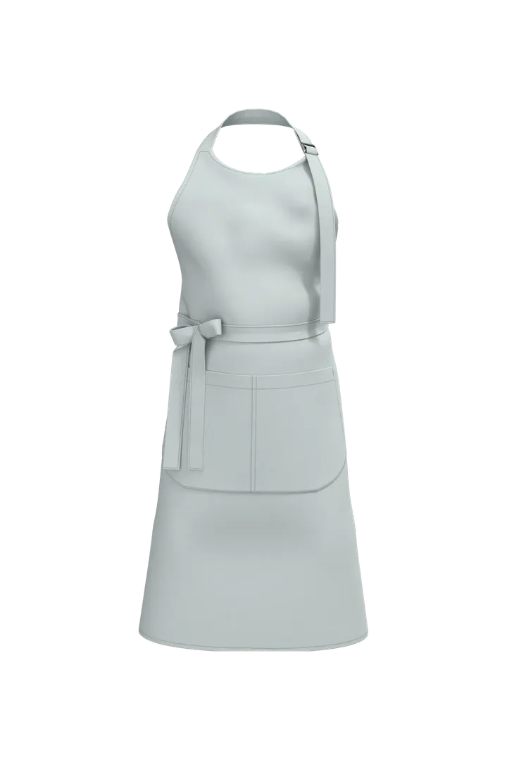 Bio-Baumwolle Schürze mit Tasche Snow Grey