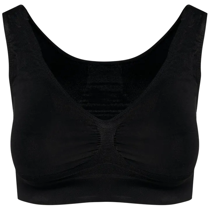 Umweltfreundlicher, nahtloser Push-up-BH Black