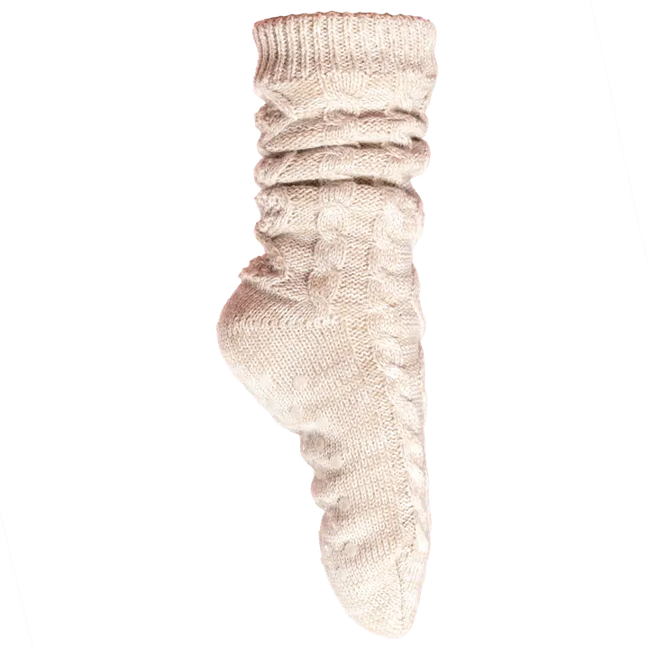 Lounge-Socke mit Sherpafutter Angora Melange