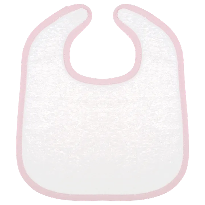 Baby Frottierlätzchen White / Pink