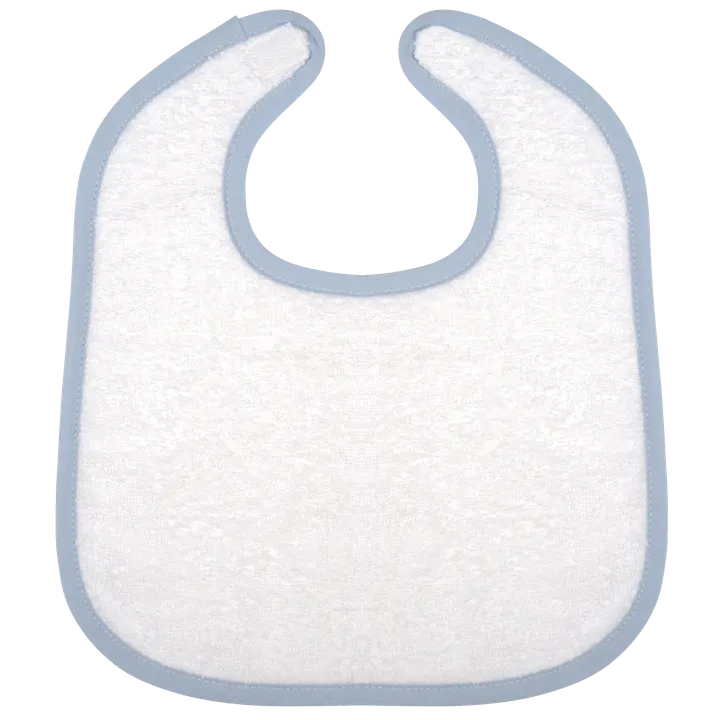 Baby Frottierlätzchen White / Sky Blue