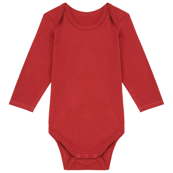 Body coton bio bébé Terracotta Red