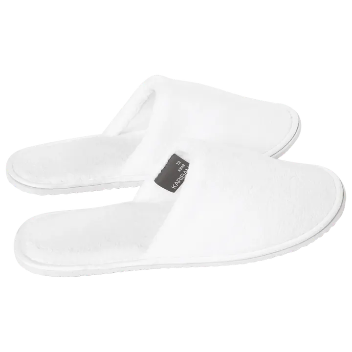 Unisex-Frottee-Hausschuhe White