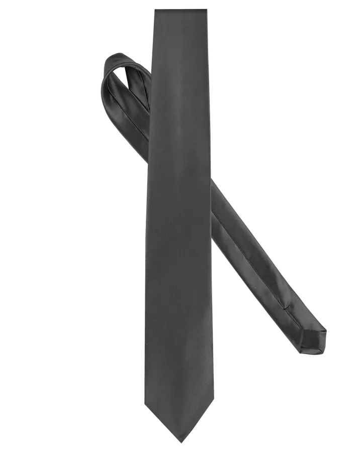 Cravate satinée Dark Grey