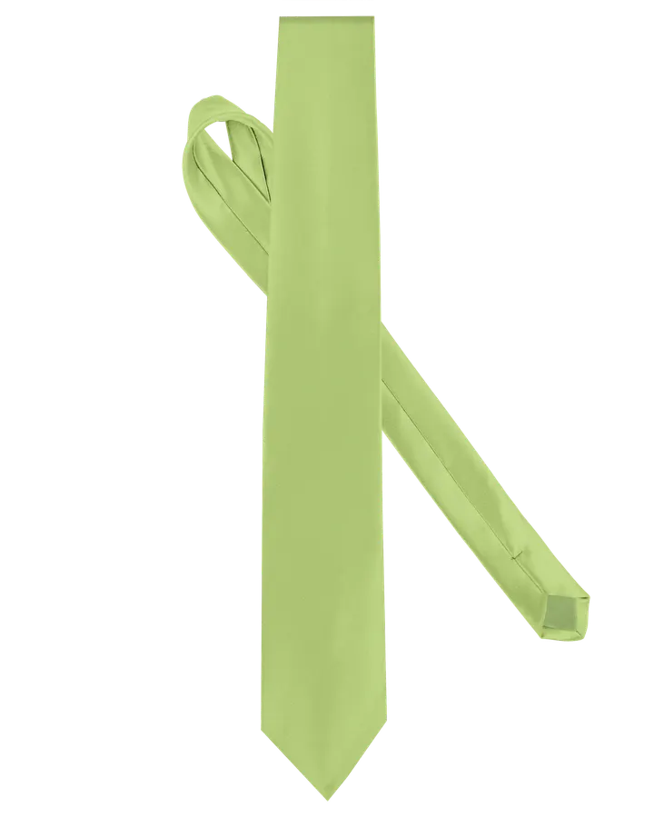 Cravate satinée Lime