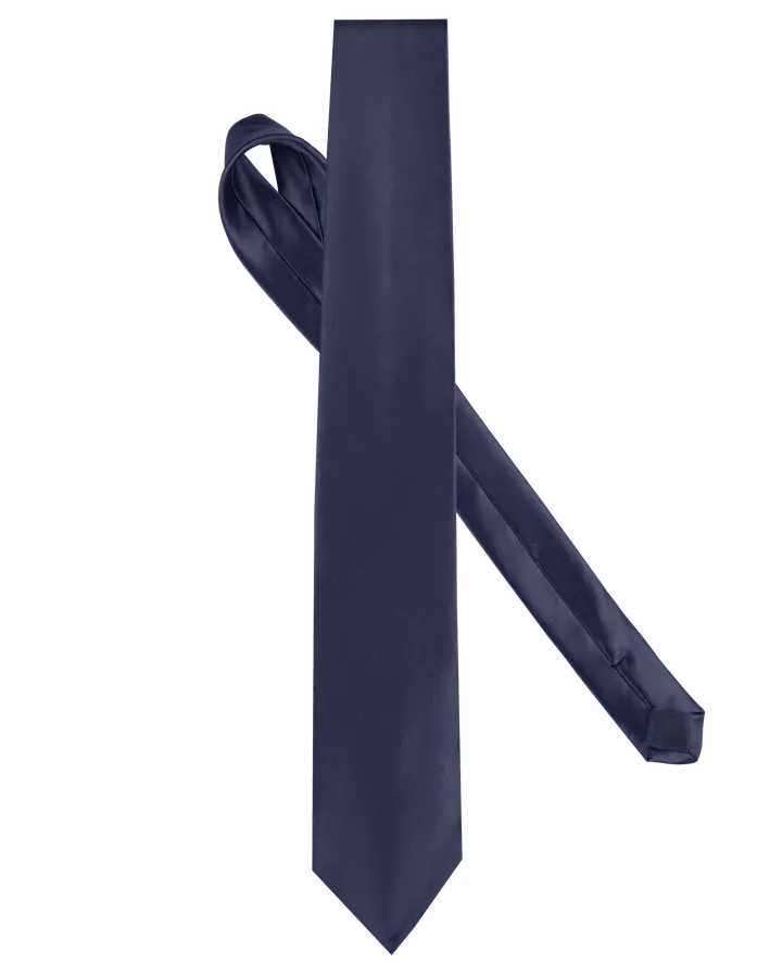 Cravate satinée Navy