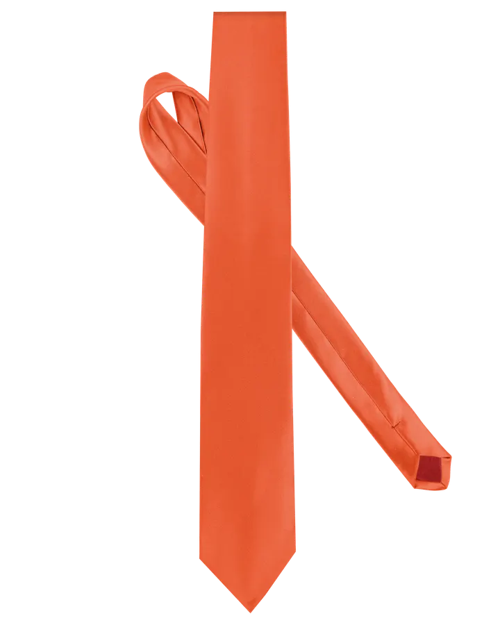 Cravate satinée Orange