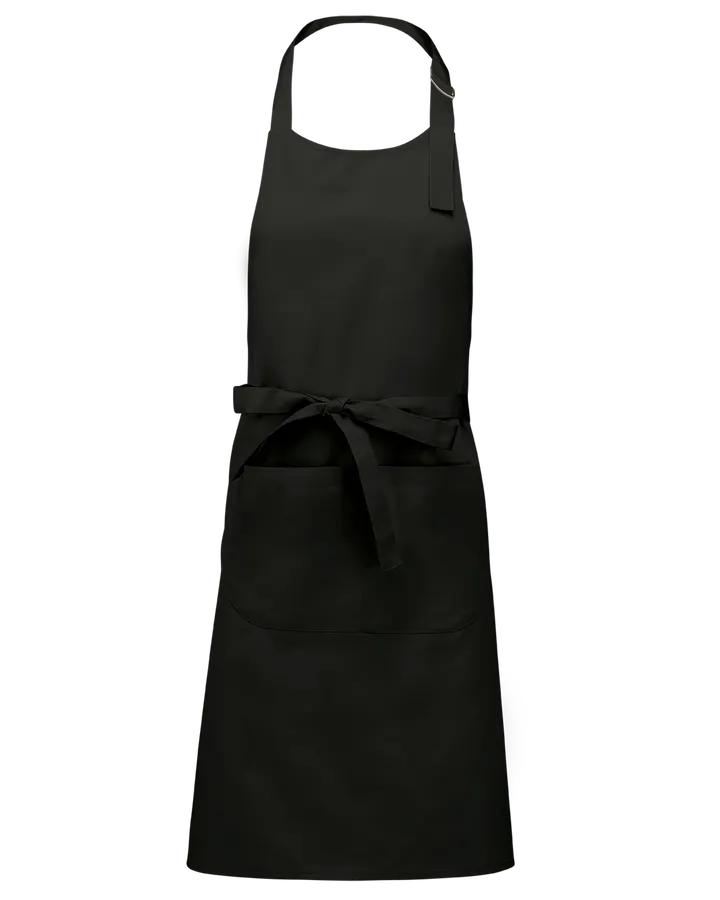 Tablier polycoton avec poche Black