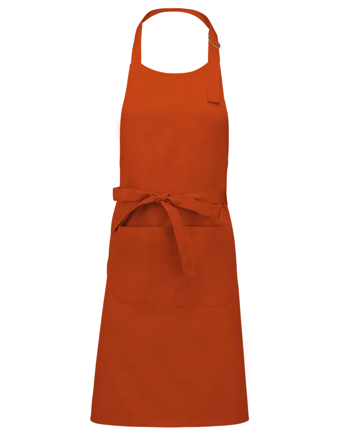 Tablier polycoton avec poche Burnt Orange