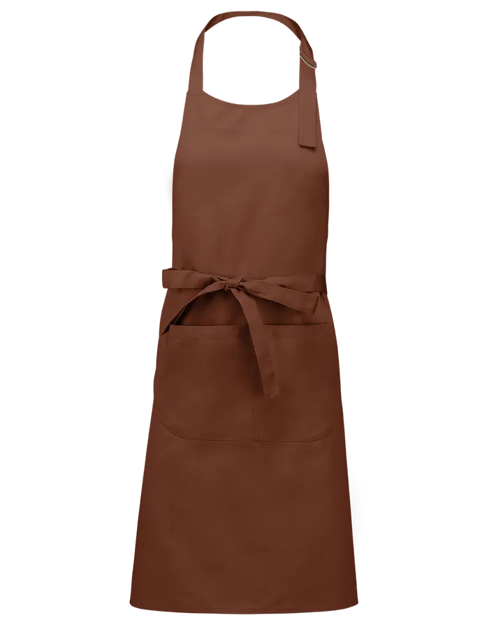 Tablier polycoton avec poche Cacao