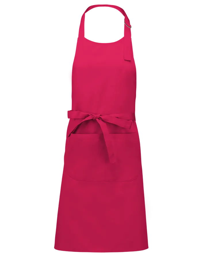 Tablier polycoton avec poche Fuchsia