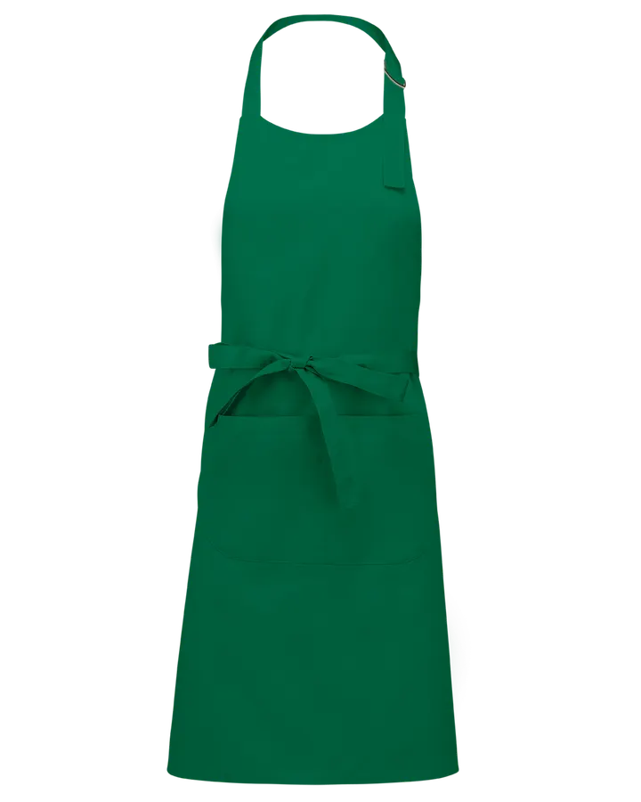 Tablier polycoton avec poche Kelly Green
