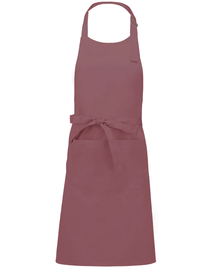 Tablier polycoton avec poche Marsala