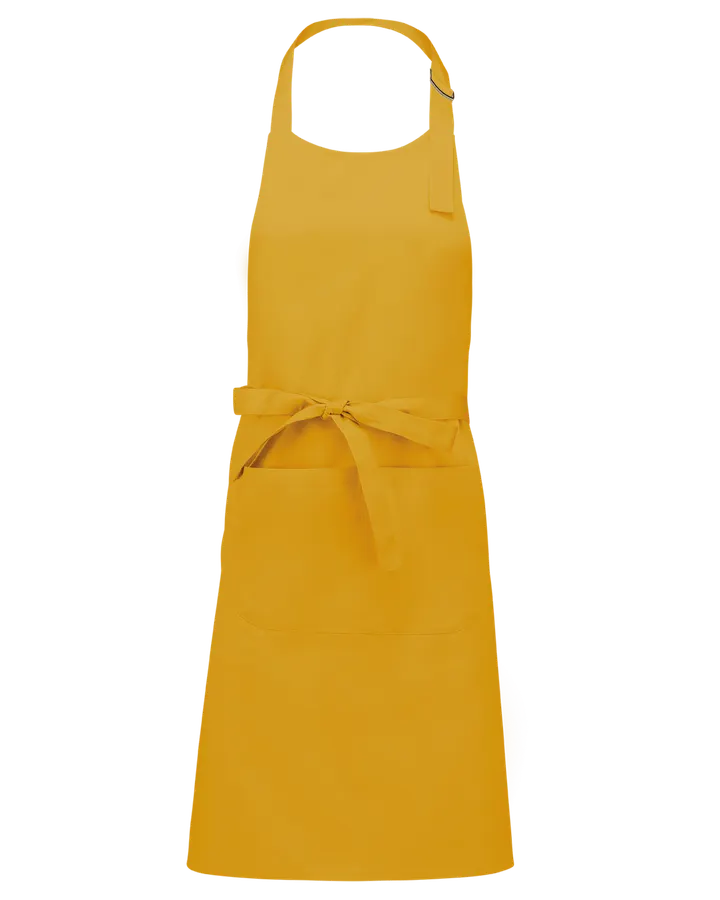 Tablier polycoton avec poche Mustard