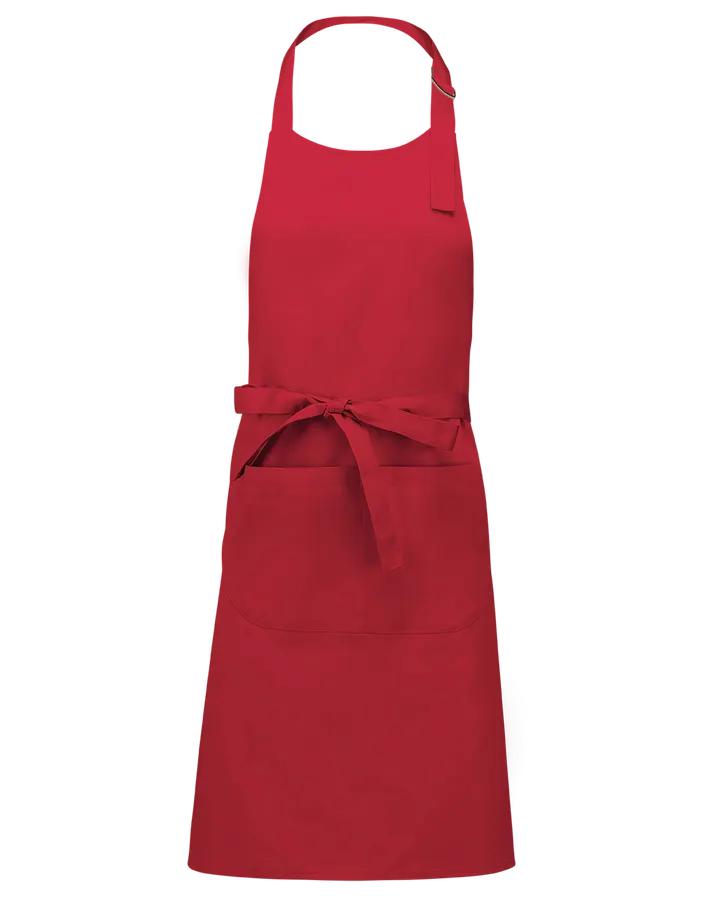 Tablier polycoton avec poche Red