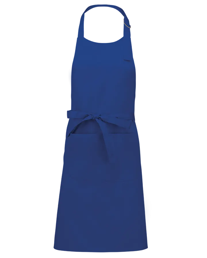 Tablier polycoton avec poche Royal Blue