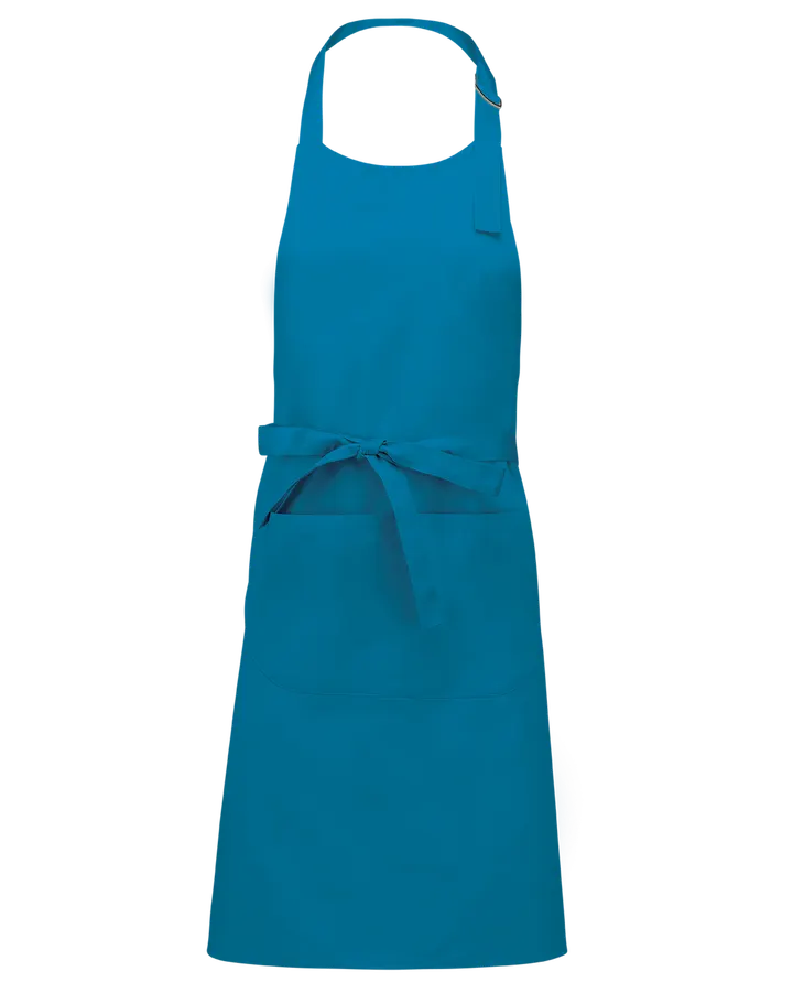 Tablier polycoton avec poche Tropical Blue
