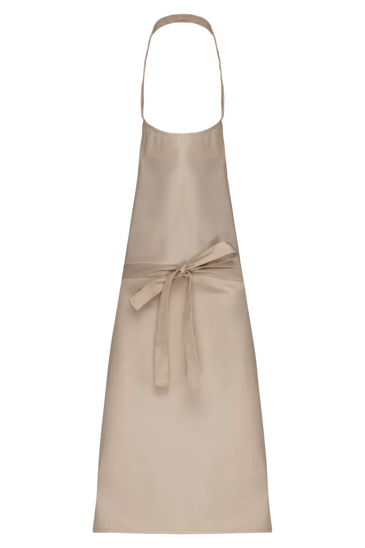 Baumwollschürze ohne Tasche Beige