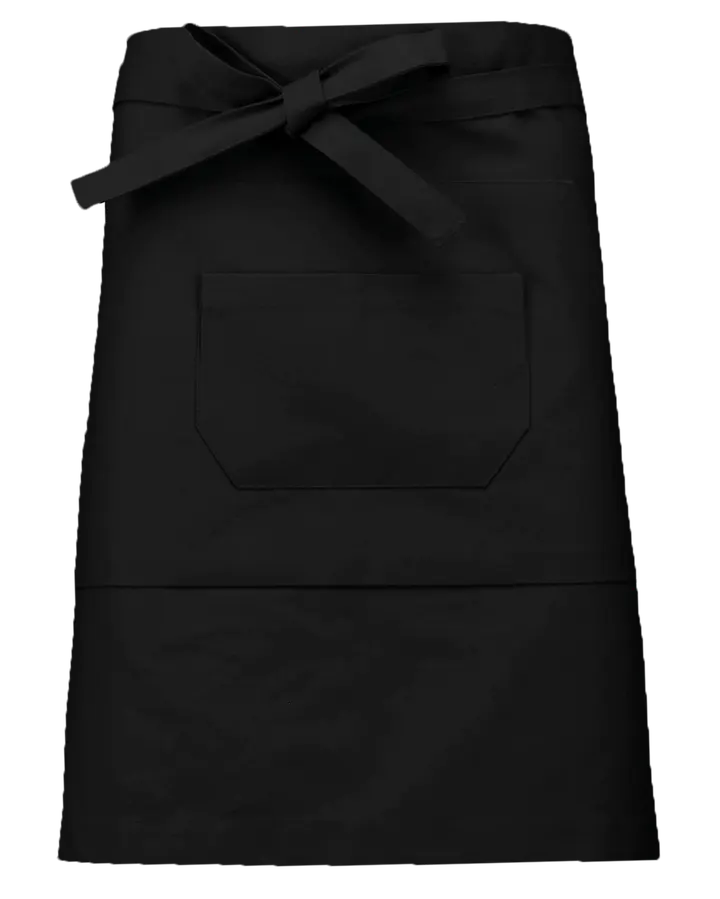 Mittellange Schürze Black