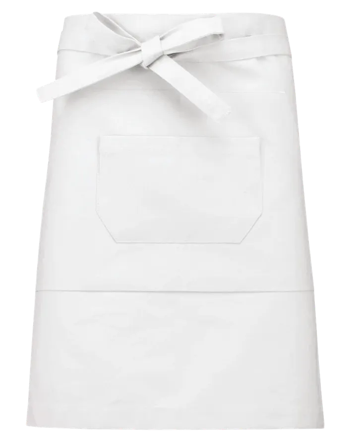Mittellange Schürze White