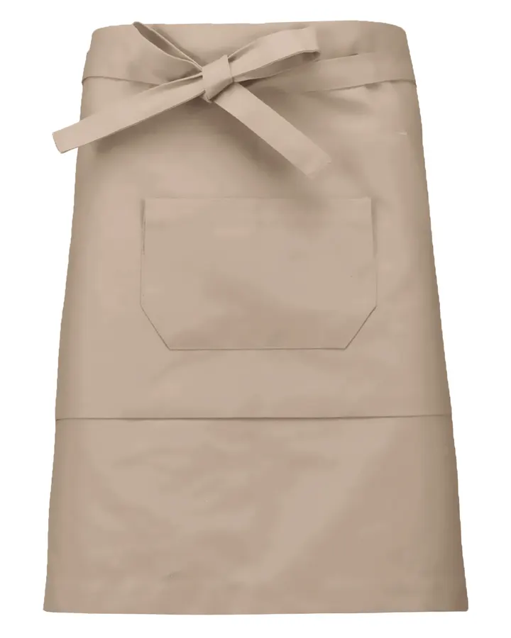 Mittellange Baumwollpolyesterschürze Beige