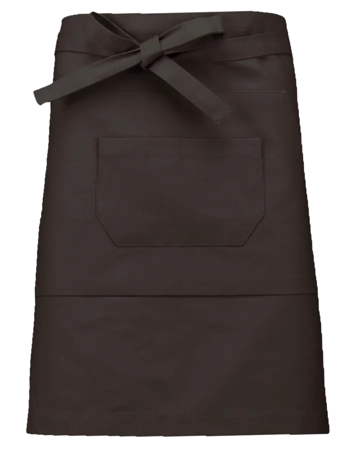 Mittellange Baumwollpolyesterschürze Chocolate