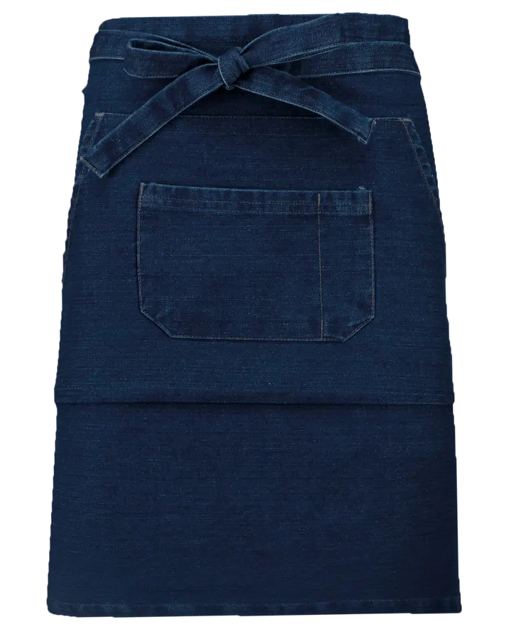 Mittellange Baumwollpolyesterschürze Denim