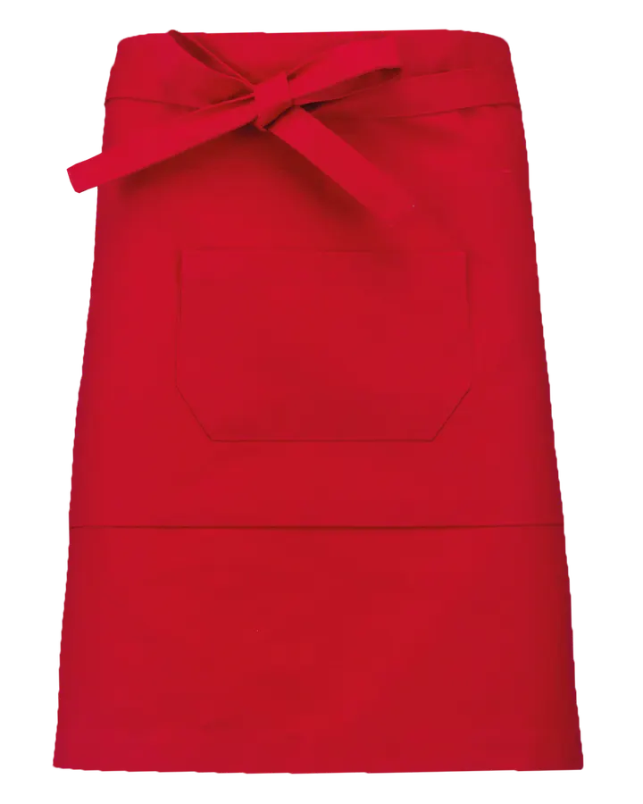 Mittellange Baumwollpolyesterschürze Red