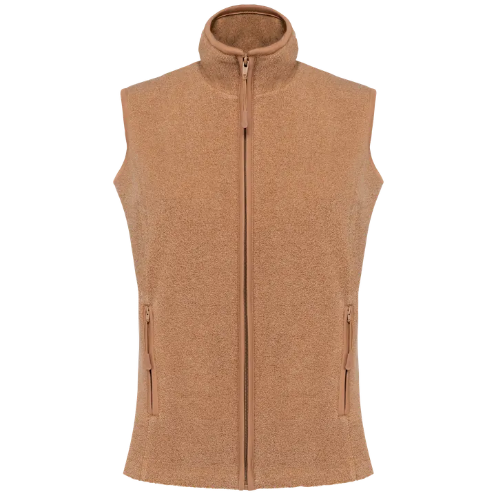 Mikrofleece-Bodywarmer für Damen Camel Heather