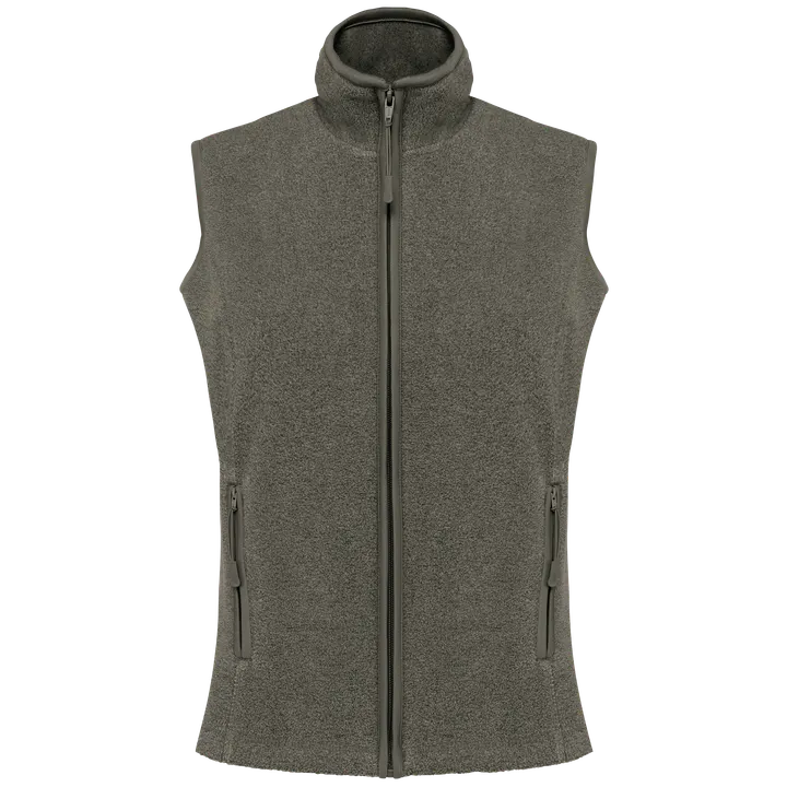 Mikrofleece-Bodywarmer für Damen Green Marble Heather