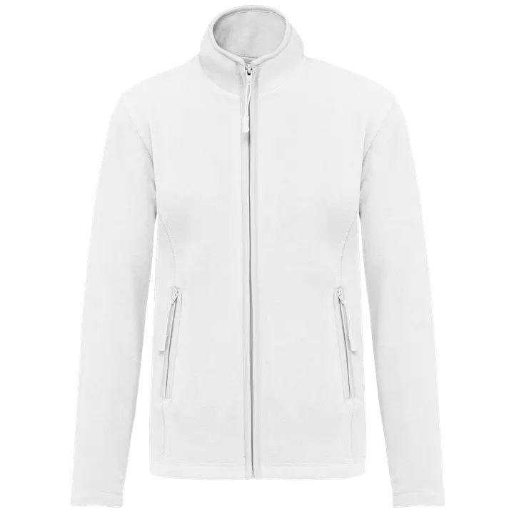 Veste micropolaire zippée femme White