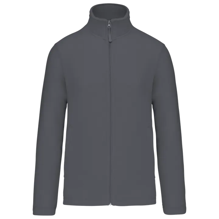 Mikrofleece-Jacke durchgehender Reißverschluss Convoy Grey