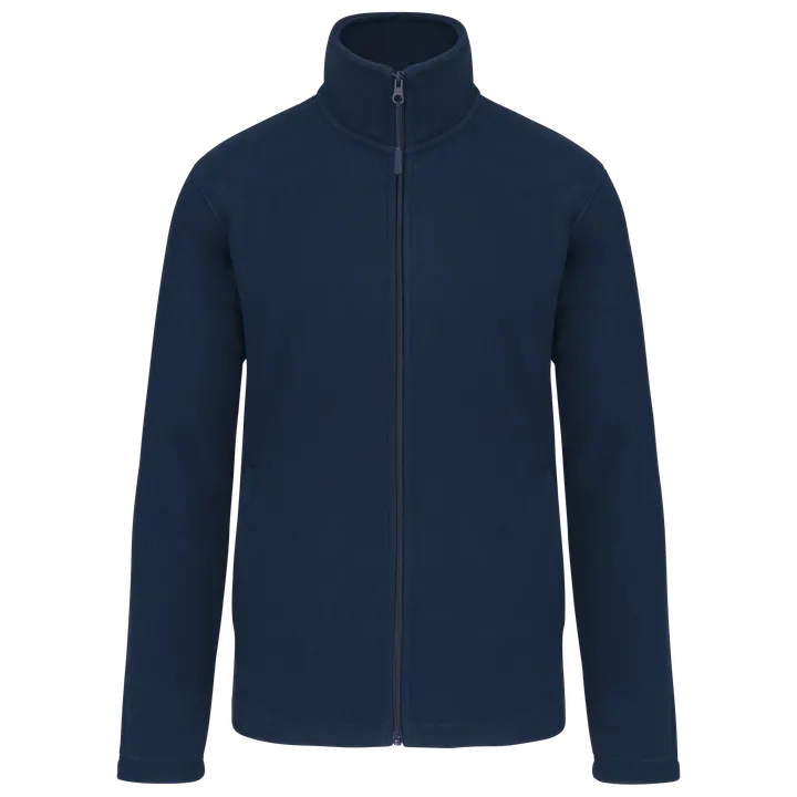 Mikrofleece-Jacke durchgehender Reißverschluss Navy
