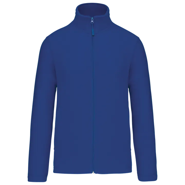 Mikrofleece-Jacke durchgehender Reißverschluss Royal Blue