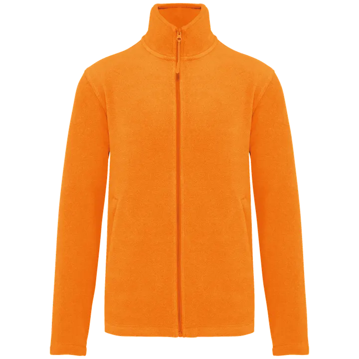 Veste micropolaire zippée homme Fluorescent Orange