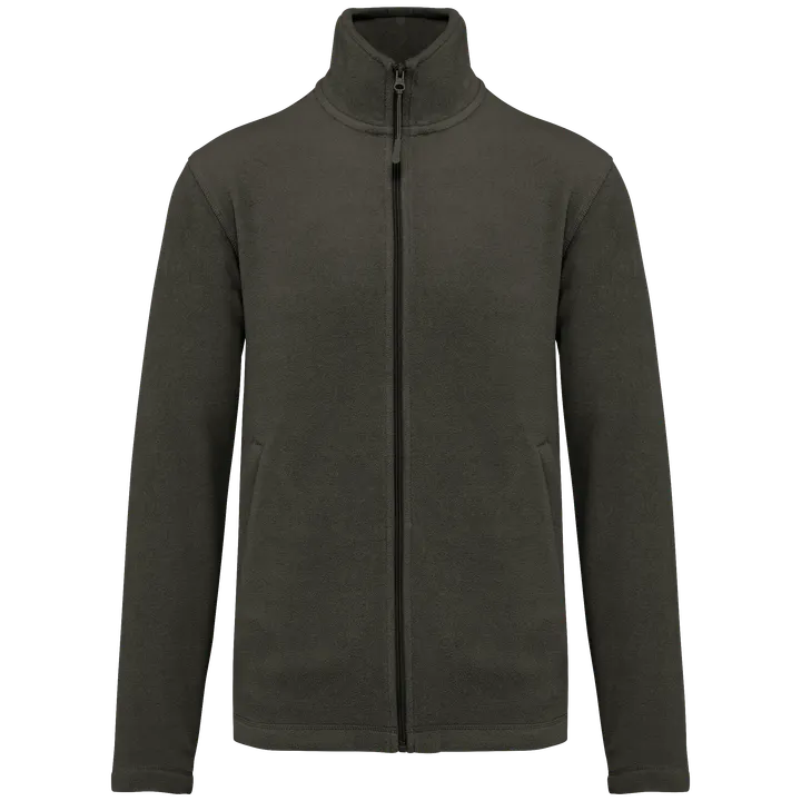 Veste micropolaire zippée homme Green Olive