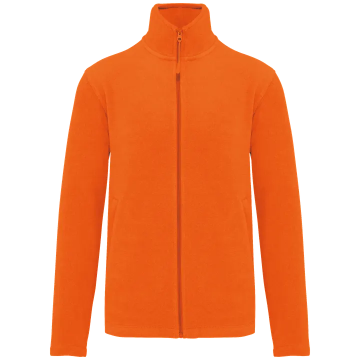 Veste micropolaire zippée homme Orange