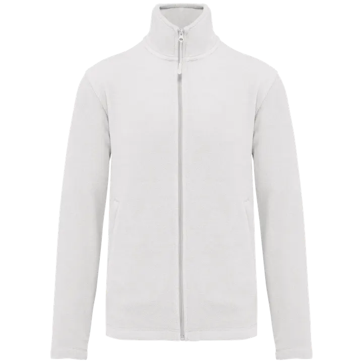 Veste micropolaire zippée homme White